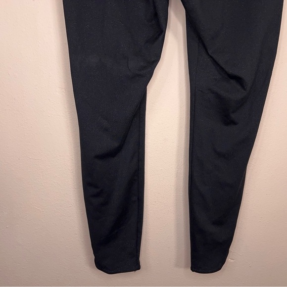 Large Black Glitter Knit Fleece Lined Leggings Pull On Stretch Comfortable - Picture 8 of 12